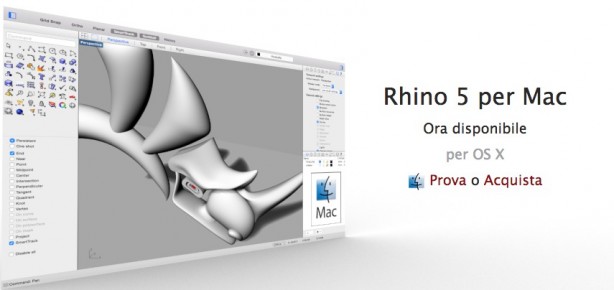 Rhino 5: arriva la nuova versione del noto programma di  modellazione 3D, versione Mac ora in offerta