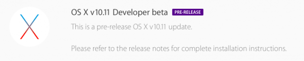 Disponibile la beta di OS X “El Capitan”