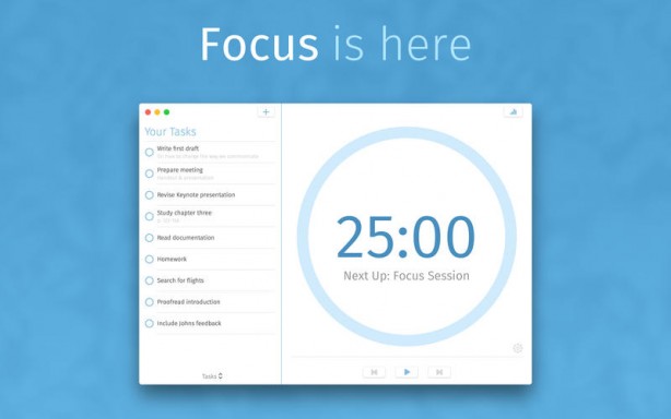 Focus: ad ogni attività, un timer specifico per migliorare la propria produttività su Mac