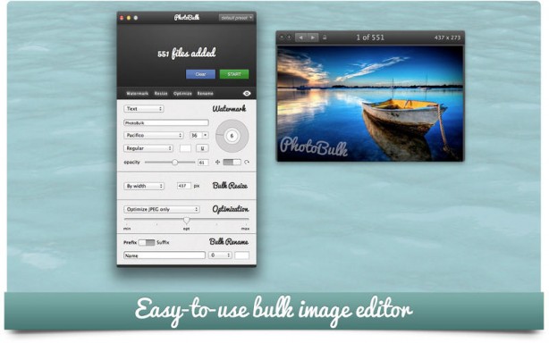 PhotoBulk, per aggiungere watermark, ridimensionare, ottimizzare e rinominare le tue immagini in un solo colpo