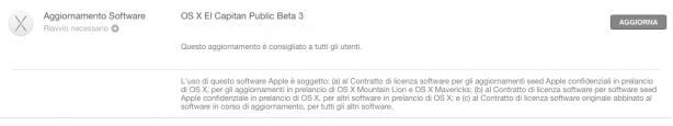 Apple rilascia OS X 10.11 El Capitan Public Beta 3 agli utenti iscritti al programma