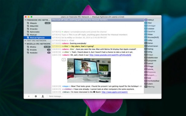 Textual 5: client IRC per Mac