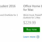 USA: Office 2016 per Mac è disponibile all’acquisto senza abbonamento “Office 365”