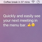 Next Meeting: gli eventi del calendario visualizzati nella barra dei menu del Mac