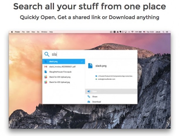 Cloudo: Spotlight per cercare file sui servizi di cloud storage