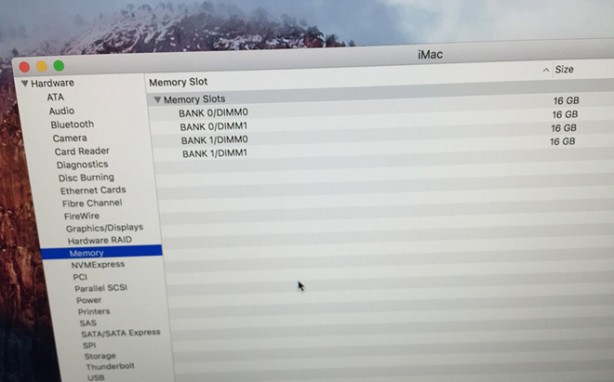 I nuovi iMac 5K supportano fino a 64GB di RAM