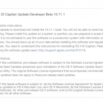 Disponibile la quarta beta di OS X 10.11.1