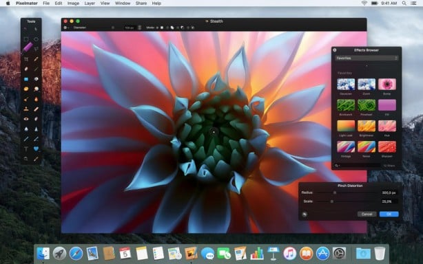 Pixelmator supporta El Capitan e la split view