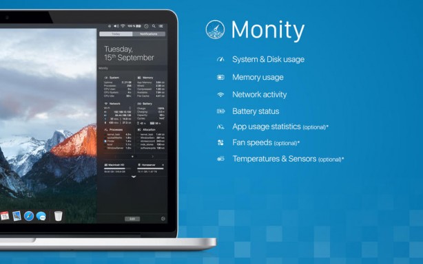 Monitorare le attività del Mac con Monity, ora in offerta a soli 1,99 Euro