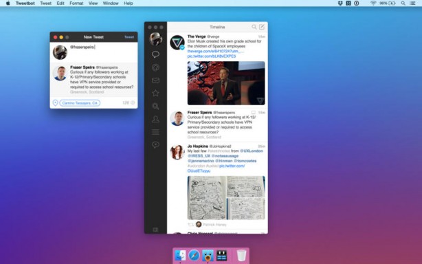 Tweetbot supporta lo Split Screen su OS X El Capitan