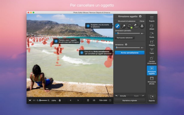 Photo Editor Movavi: rimuovere elementi da una foto, ora a soli 0,99 Euro