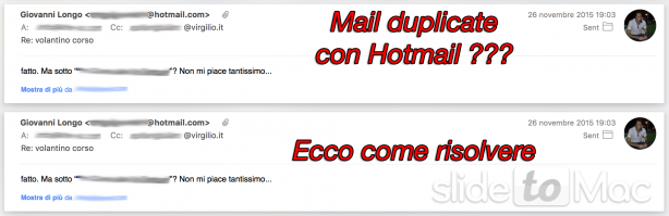 guida hotmail mail duplicate