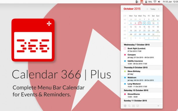 Calendar 366 Plus: alternativa economica a Fantastical