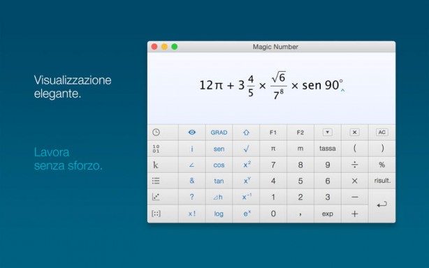 Magic Number: ottima calcolatrice per Mac ora a soli 1,99 Euro