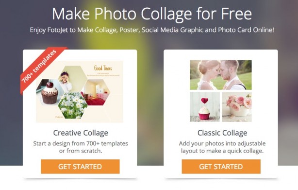 FotoJet: per creare collage fotografici gratuitamente via web