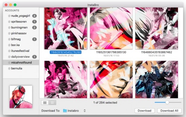 InstaBro: scaricare facilmente foto Instagram su Mac