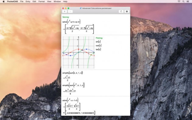 PocketCAS for Mathematics Mac pic0