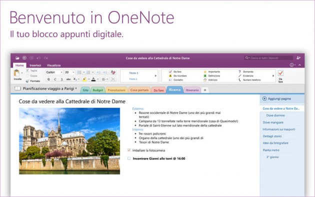 Aggiornamento per OneNote di Microsoft