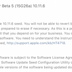 Apple rilascia la beta 5 di OS X 10.11.6