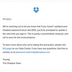 Falla di sicurezza in Dropbox, il consiglio è di modificare la password