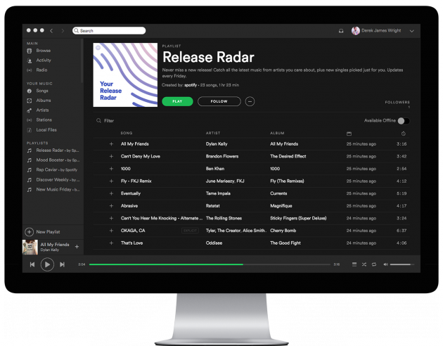 Spotify introduce le playlist Release Radar