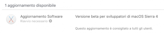 Apple rilascia macOS 10.12 Sierra Developer Preview 4!