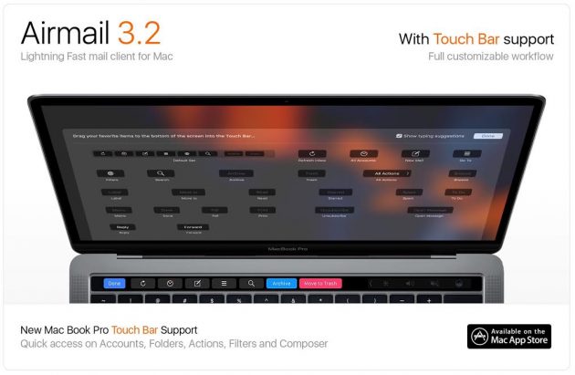 Airmail aggiunge il supporto per la Touch Bar