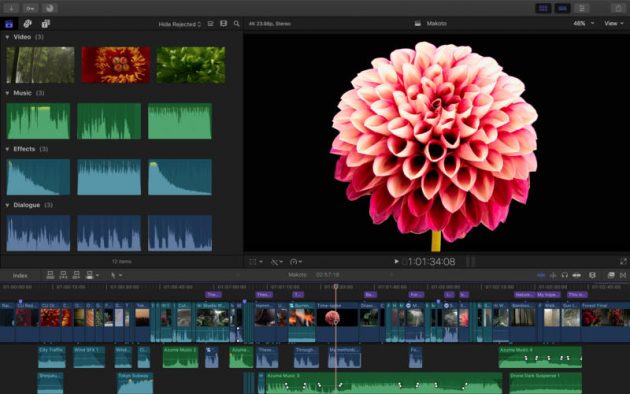 Apple aggiorna Final Cut Pro, Compressor e Motion