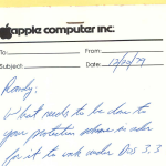 Online appunti e note delle riunioni Apple tra il 1979 e il 1980…