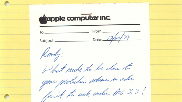Online appunti e note delle riunioni Apple tra il 1979 e il 1980…