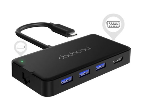 Da dodocool l’adattatore USB-C con porte Ethernet, HDMI e VGA