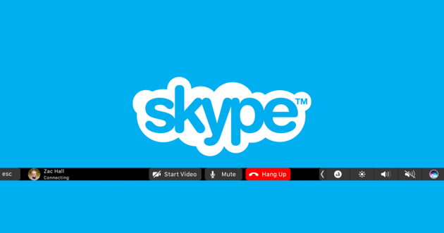 Skype supporta la Touch Bar dei nuovi MacBook Pro
