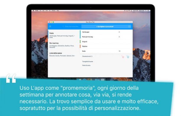 Fare la spesa con Buy Me a Pie, ora anche per Mac