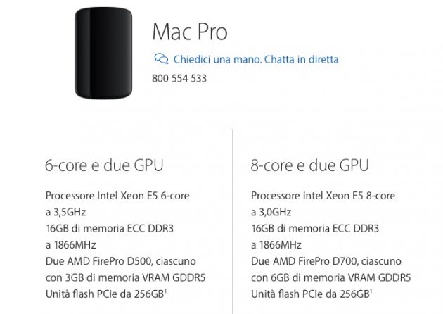 I nuovi Mac Pro 2013 sono disponibili su Apple Store online