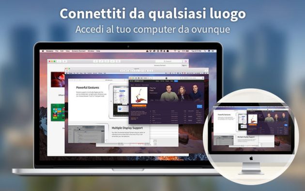 Accedi al Mac da remoto con Screens 4