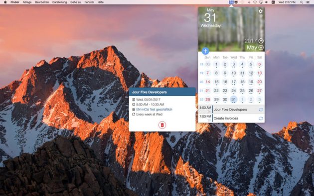 miCal: il calendario che mancava sul tuo Mac