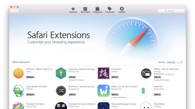Apple aggiorna la pagina web dedicata alle estensioni Safari