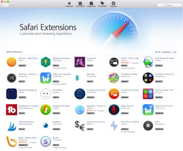 Estensioni per Safari ora anche su Mac App Store