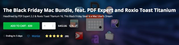 The Black Friday Mac Bundle: PDF Expert, Roxio Toast e tanti altri ad un prezzo imbattibile