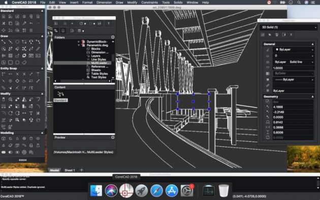 CorelCAD  2018 arriva su Mac