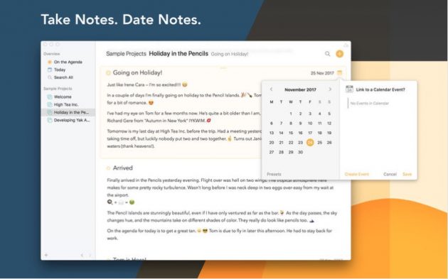 Agenda: app alternativa dedicata alle note