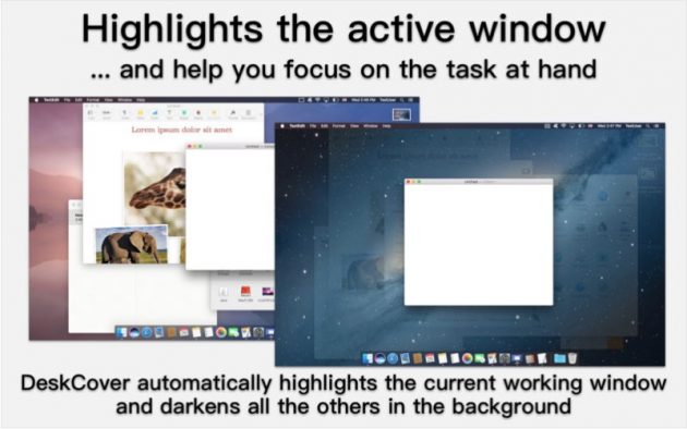 DeskCover: per focalizzare al meglio il lavoro su Mac