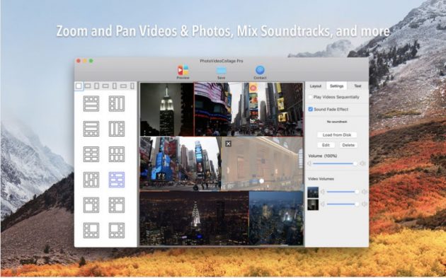PhotoVideoCollage Pro: collage fotografico e video su Mac