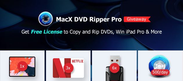 MacX DVD Ripper Pro: importare i DVD e vincere iPad Pro