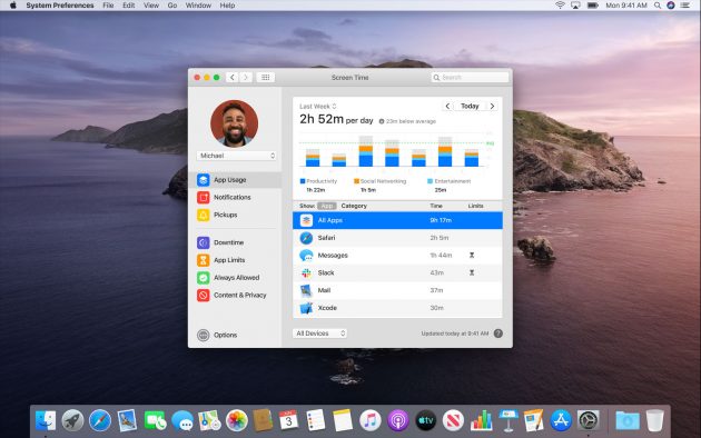 Screen Time su Mac