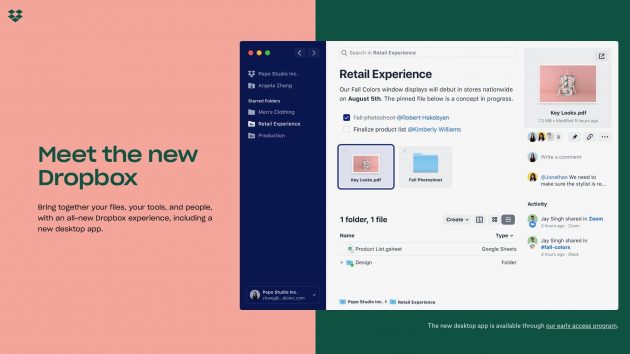 Dropbox lancia la nuova app per Mac per unificare l’esperienza con l’app iOS e Web