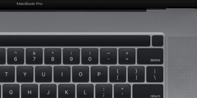 touch bar macbook pro 16