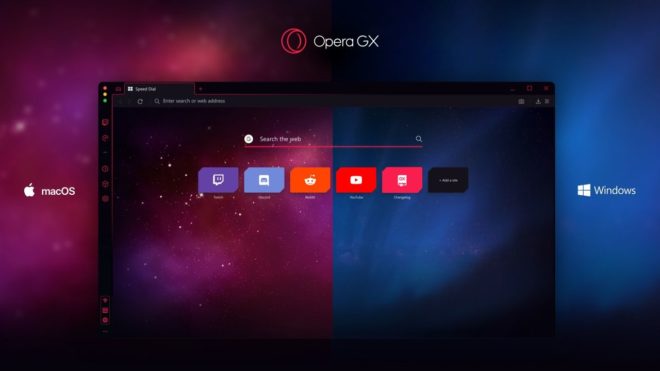 Il gaming browser Opera GX è disponibile su macOS