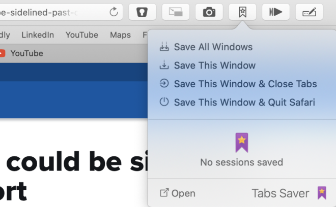 Tabs Saver: un utile strumento per Safari