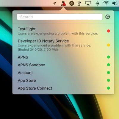 StatusBuddy per macOS consente di monitorare lo stato dei servizi Apple